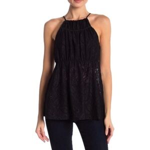 BCBG MAXAZRIA Black Lace Halter NWOT S